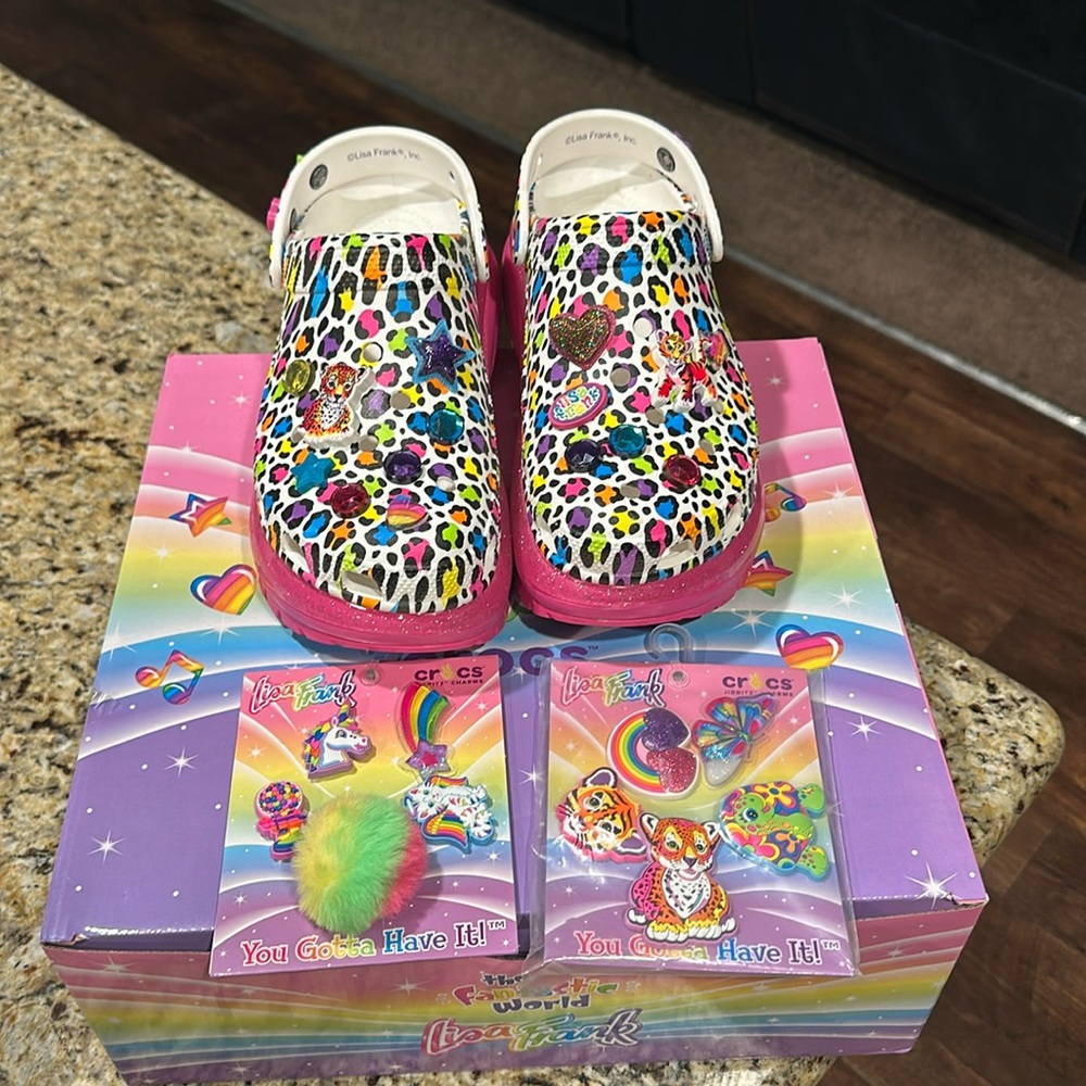 Lisa frank crocks. Worn 1 time